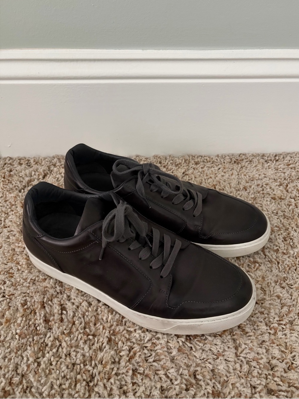 To Boot New York Men's Casual Black Leather Sneakers